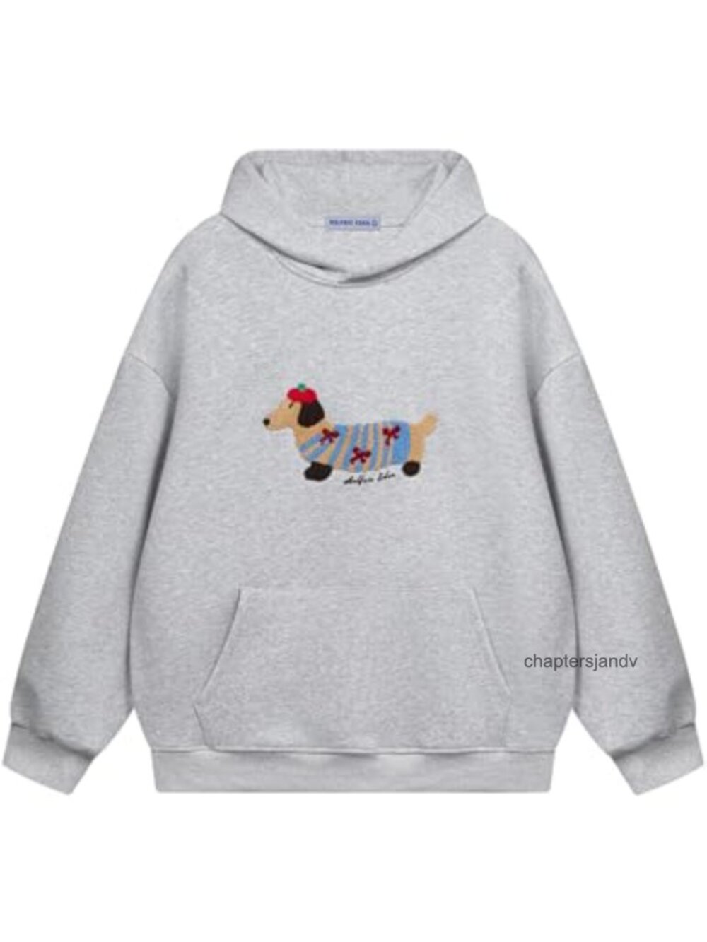 Oversized Cartoon Dog Hoodie Long Sleeve Pullover Sweatshirt